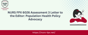 NURS FPX 6026 Assessment 3 Letter to the Editor: Population Health Policy Advocacy